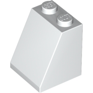 Lego kostka (kostička) 2x2x2 sklon (šikmá) 65°, bílá (367801, 4159556, 4234525)